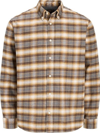Jack & Jones Skjorte Jpr Blustanley Flannel Valnøtt Jack & Jones 16 år (176) Skjorte Beige Brun Grå