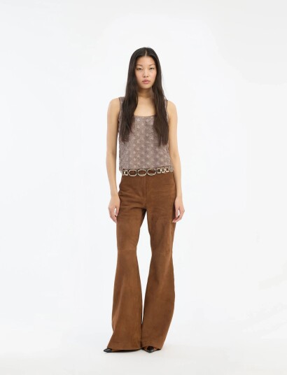 ROTATE Birger Christensen Scallop Sequin Top Grey 36 ROTATE Birger Christensen Scallop Sequin Top Grey 36