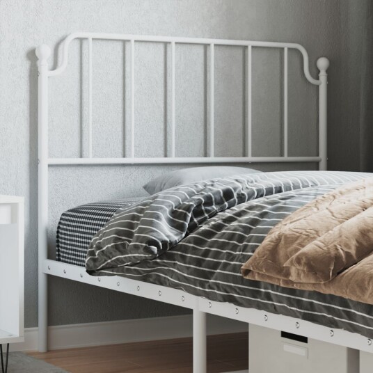 Sengegavl i metall hvit 107 cm 8721012212756