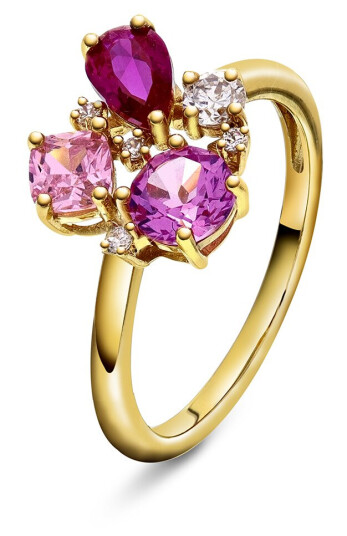 GLAM ring med rosa toner størrelse 62