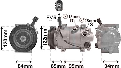 AC kompressor VAN WEZEL 8201K710