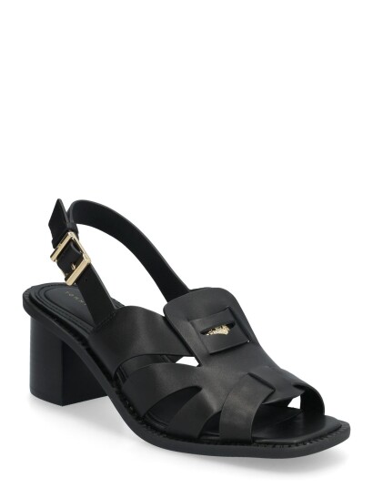 Tommy Hilfiger Cross Blocked Heel Sandal Black 38