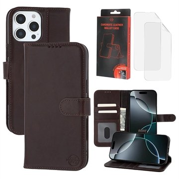 MyTPhone iPhone 16 Pro CardMate lommebokveske i lær   mørkebrun