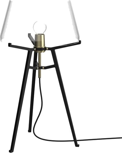 Tonone Ella Bordlampe Sort/ Transparent Glass Tonone Ella Bordlampe Sort/ Transparent Glass