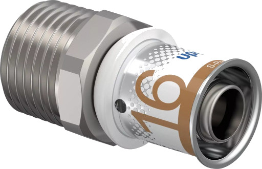Uponor S PRESS kobling med nippel CW724 16x1/2"UT Uponor S PRESS kobling med nippel CW724 16x1/2"UT