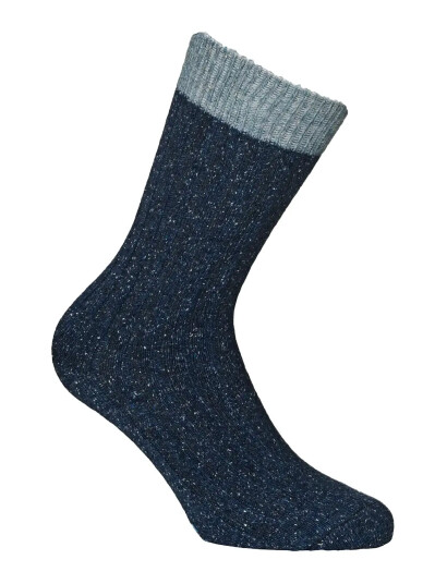 Alpacasocks&Co Knitted Merino Silk Socks In 1 Pack Navy 42 45