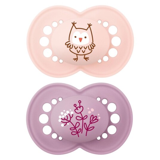 MAM Original Silk Teat Pacifier Pink 6-16m
