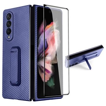 Samsung Galaxy Z Fold3 5G Deksel med Front Skjermbeskytter Blå Samsung Galaxy Z Fold3 5G Deksel med Front Skjermbeskytter Blå