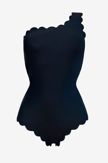 Kaanda Beach Life Badedrakt New Venus Scallop Over One Shoulder Onepiece Svart