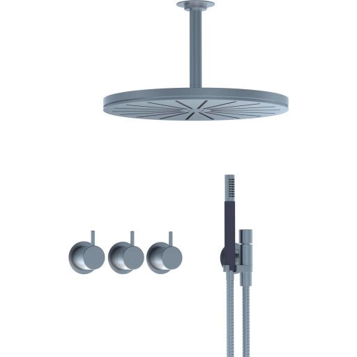 Vola 5471-061A dusjsett, Børstet krom