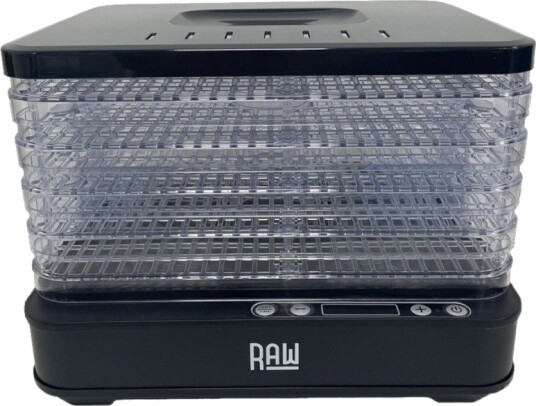 RAW DH6 Dehydrator med 6 Hyller og Temperaturjustering, Svart