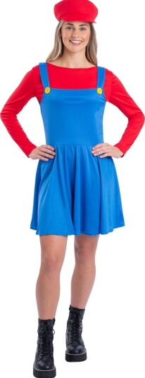Mario Inspirert Kostyme til Dame - Medium Mario Inspirert Kostyme til Dame - Medium