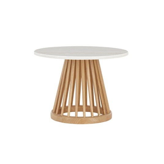 Tom Dixon Fan bord natur steintopp 60 cm hvit Tom Dixon Fan bord natur steintopp 60 cm hvit