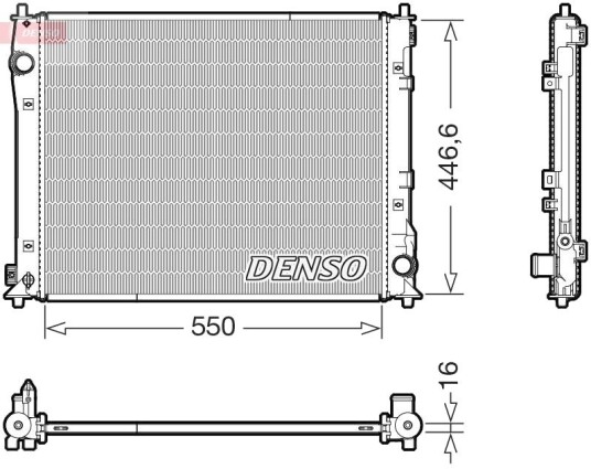 Radiator, motorkjøling DENSO DRM40110