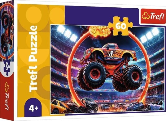 Monster Truck-puslespill 60 deler for moro og læring for barn