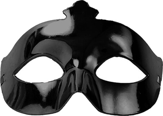Partydeco Øyemaske Metallisk Svart One size MAS1-010