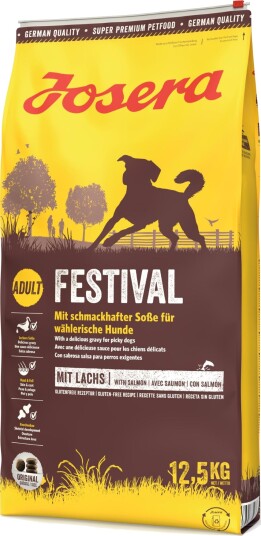 Josera Festival Tørrfôr til hund 12,5 kg - Laks & Kylling, Glutenfri