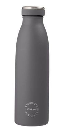Aya&ida Drinking Bottle Drikkeflaske Med Lokk 500 Ml Dark Grey