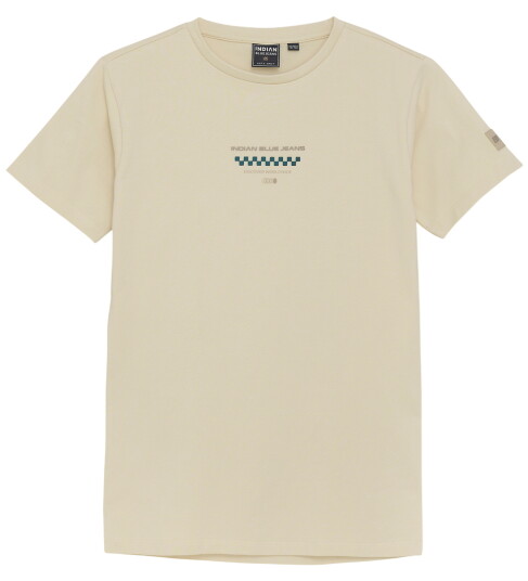 Indian Blue Jeans T-Shirt Chest Print Cream 116