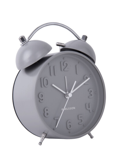 KARLSSON Alarm Clock Iconic - Grey - 16.5X11X5.5CM KARLSSON Alarm Clock Iconic - Grey - 16.5X11X5.5CM