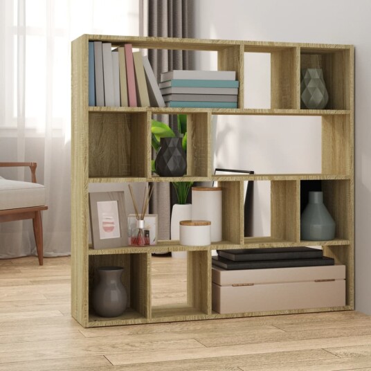  Bokhylle/romdeler sonoma eik 105x24x102 cm 8720845693718