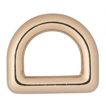 Infinity Hearts D Ring Messing Lys Gull 12x12mm 5 stk