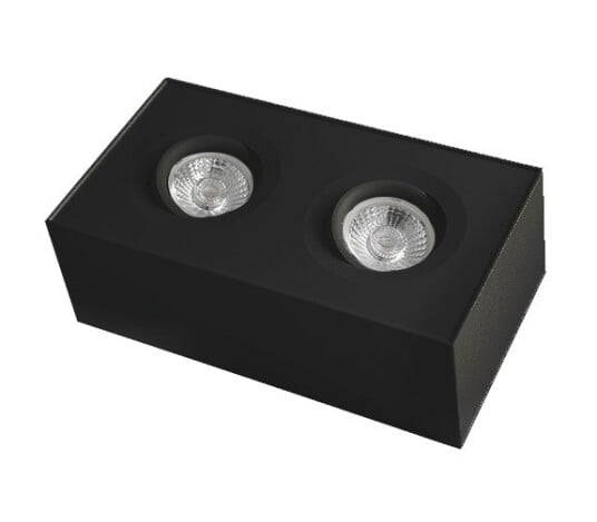 Nordic Utah X2 Firkant Downlight WarmDim 18W 360 Tilt Sort