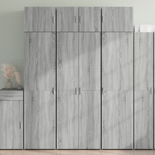  Oppbevaringsskap grå sonoma 70x42,5x225 cm konstruert tre 8721102654169