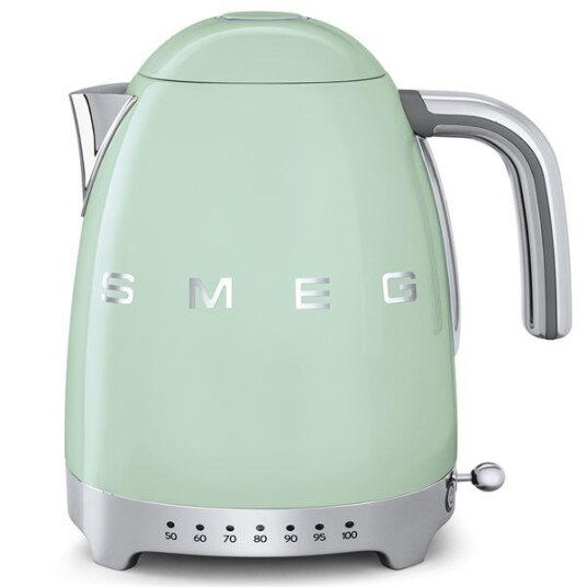 SMEG Vannkoker med termostat KLF04 1,7L pastellgrønn SMEG Vannkoker med termostat KLF04 1,7L pastellgrønn