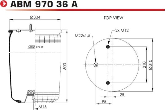 Luftbelg fjæring NEOTEC ABM97036A