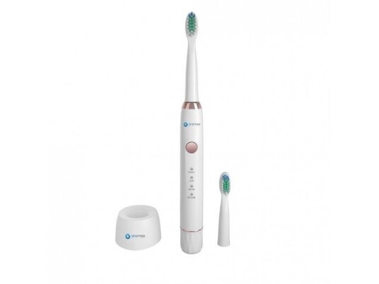 Oromed Sonic Basic White Voksen Vibrerende Tannbørste Grundig Rens Sensitiv / Myk Whitening 28000 Bevegelser Per Minutt Rosa Hvit 2 Min