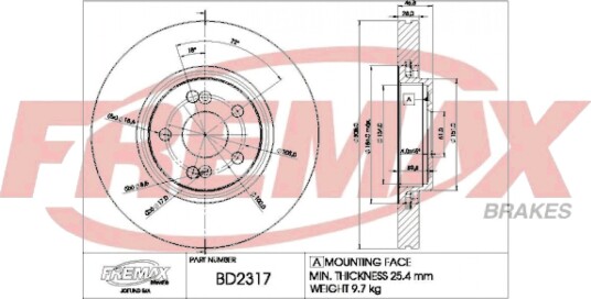 Bremseskive FREMAX BD-2317