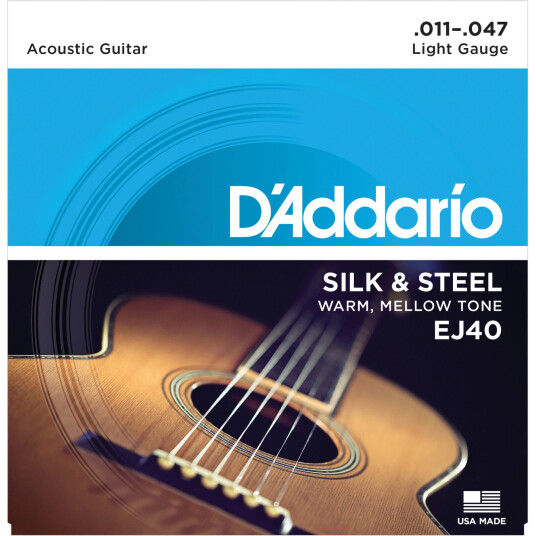 D'Addario Ej40 011-047 Strengesett Silk & Steel D'Addario Ej40 011-047 Strengesett Silk & Steel