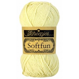 Scheepjes Softfun Garn Unicolor 2496 Vaniljegul