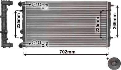 VAN WEZEL 58002174 Radiator motorkjøling VAN WEZEL 58002174 Radiator motorkjøling
