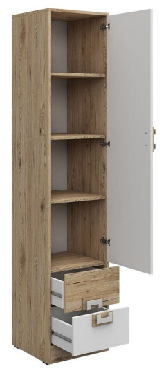 Hylle Hermanboda 40x40x190 cm Beige / Hvit Hylle Hermanboda 40x40x190 cm Beige / Hvit