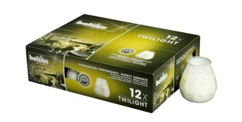 Multi Lysbowle Twilight Brændetid 70 Timer Hvid 12 Stk./Karton