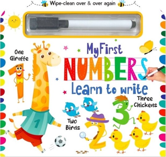 My First Wipe And Clean Board Book Of Numbers: Includes Wipe And Clean Pen To Write, Learn, Clean And Write Again