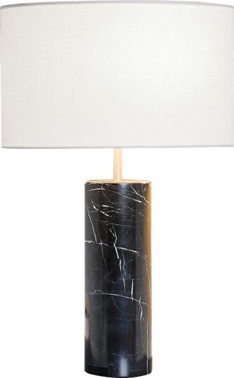 Helga Bordlampe  Sort Marmor / Hvit Tekstil