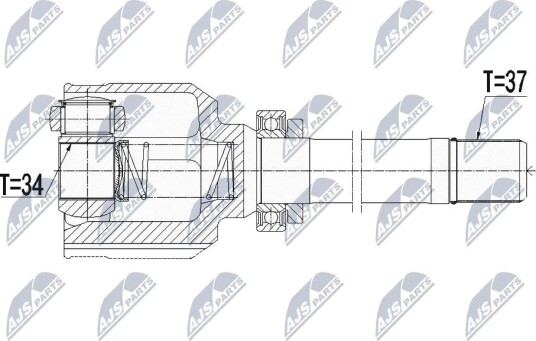 Nty Drivknute drivaksel NTY NPW CT 108