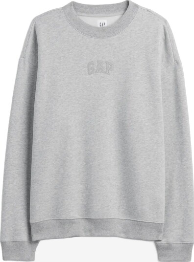 GAP Adult Relaxed Gap Mini Logo Sweatshirt   HEATHER GREY   M