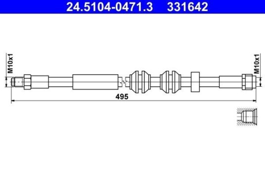 Bremseslange ATE 24.5104-0471.3