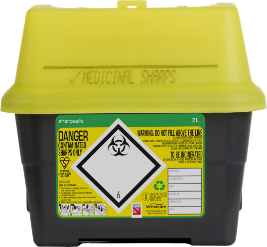 Sharpsafe kanylebøtte 2 L 1 stk