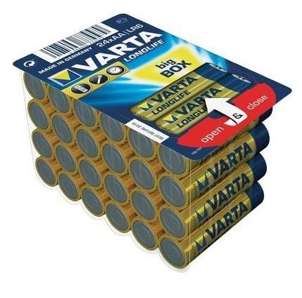 Varta Longlife AA Alkalisk Batteri 1,5V 24-Pakke 2750mAh