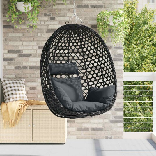 Hengestol uten stativ Anthracite og svart 92 x 57,5 x 110 cm