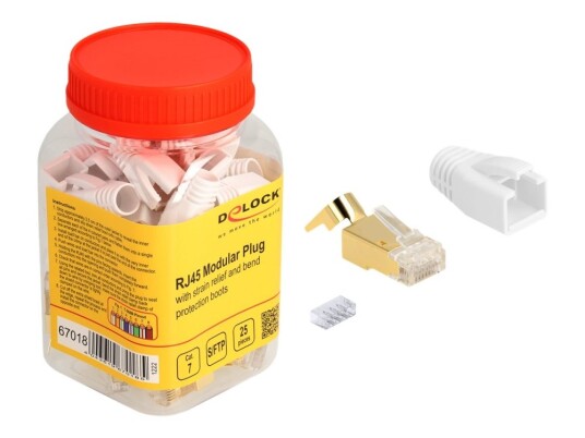 Delock Nettverkkontakt Rj-45 Hann S/Ftp Cat 7 Rund Uten Hindringer En Pakke 25 Delock Nettverkkontakt Rj-45 Hann S/Ftp Cat 7 Rund Uten Hindringer En Pakke 25