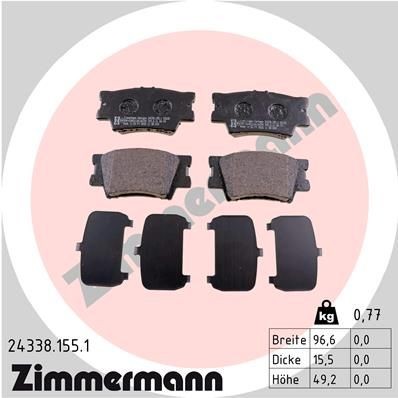 Bremseklosser ZIMMERMANN 24338.155.1
