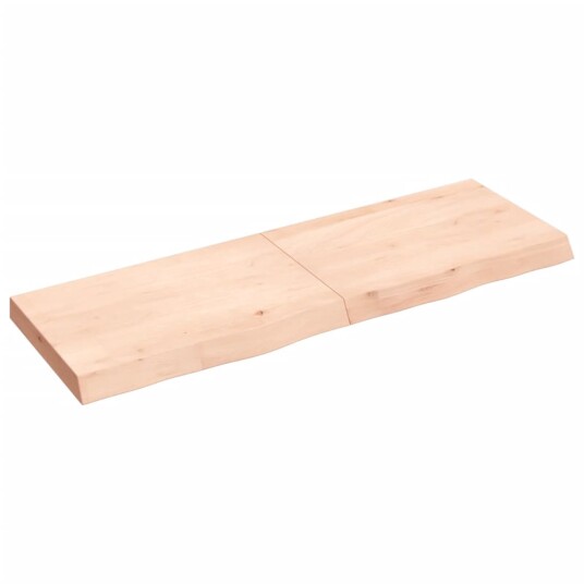 vidaXL Vegghylle 120x40x6 cm ubehandlet heltre eik