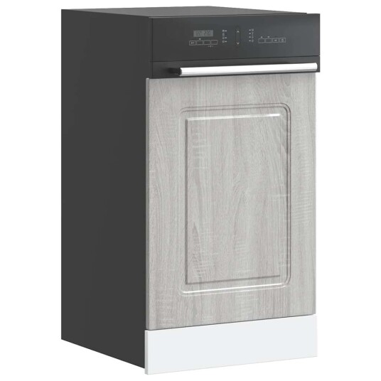  Oppvaskmaskin panel grå sonoma 45x1,5x67 cm konstruert tre 8721158419996