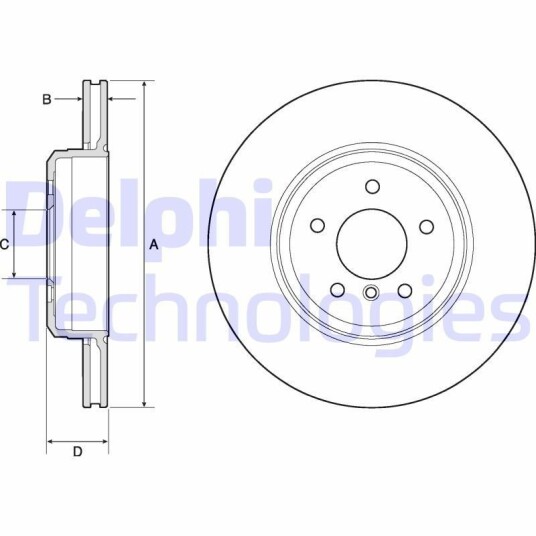 Bremseskive DELPHI BG4753C Bremseskive DELPHI BG4753C
